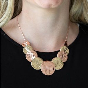 Daring Copper necklace and earrings -paparazzi 10b